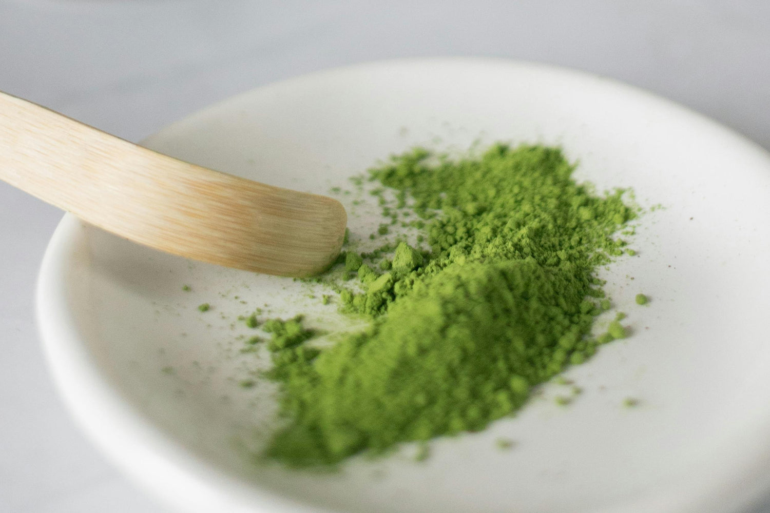 Matcha powder in bowl